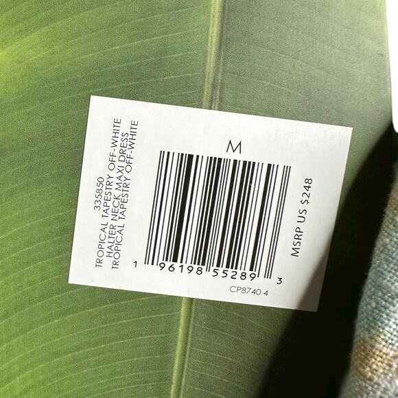 FARM RIO Tropical Tapestry Halter Neck Maxi Dress Women's Size Medium NWT - Picture 10 of 12